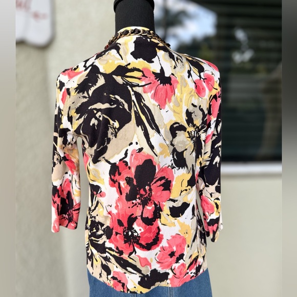 Josephine Studio Floral Women’s Cardigan Sweater Top - Picture 3 of 8